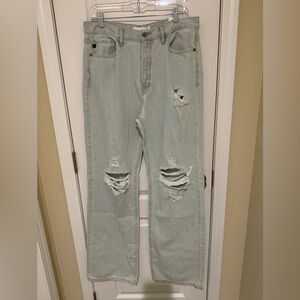 KanCan Distressed Wide Leg Jeans